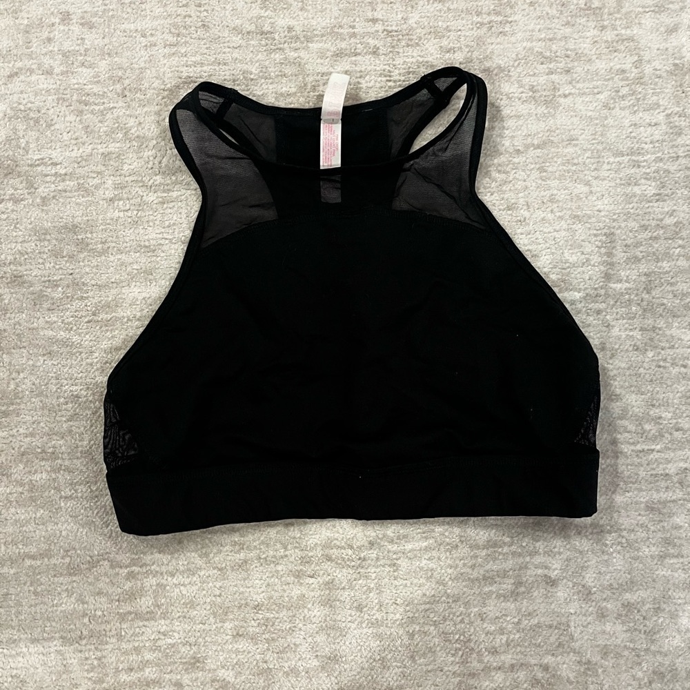 Victoria’s Secret Pink Sports Bra Mesh Racerback High Neck Unlined S - Picture 3 of 4